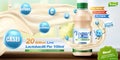 Bottled probiotic or yogurt drink