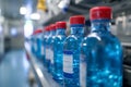 Bottled Water Bottles on Conveyor Belt