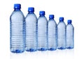 Bottled Water in Six Sizes Royalty Free Stock Photo