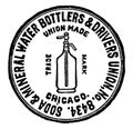 Bottlers Union Label, vintage illustration