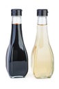 Bottles with apple and grape vinegar