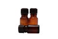 Bottles of aromatherapy oils isolated Royalty Free Stock Photo