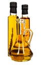 Bottles of aromatic olive oil.