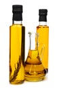 Bottles of aromatic olive oil.