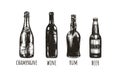 Bottles bar vector illustration Royalty Free Stock Photo