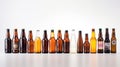 bottles beer on white Royalty Free Stock Photo