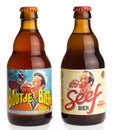 Bottles of Belgian Seef beer Royalty Free Stock Photo