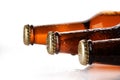 Bottles of cold and fresh beer Royalty Free Stock Photo