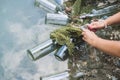 Bottles connected with notes inside float by the lake. Quests, games, adventures.