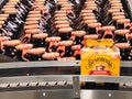 Bottles on conveyor belt at Bundaberg Brewed Drinks production