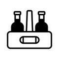 Bottles crate vector design, premium quality icon Royalty Free Stock Photo