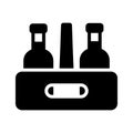 Bottles crate vector design, premium quality icon Royalty Free Stock Photo
