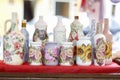 Bottles with decorative designs