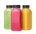 Bottles with delicious detox smoothie