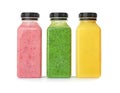 Bottles with delicious detox smoothies