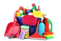 Detergent and cleaning tools Royalty Free Stock Photo