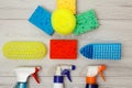 Water sprayers, color synthetic sponges for cleaning and dust br