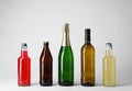 Bottles with different alcoholic drinks Royalty Free Stock Photo