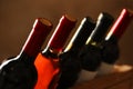 Bottles of different wines. Expensive collection Royalty Free Stock Photo