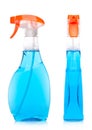 Bottles of domestic blue glass cleaner spray