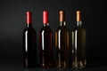 Bottles of expensive wines Royalty Free Stock Photo