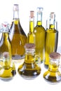 Bottles of extra virgin olive oil Royalty Free Stock Photo