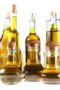 Bottles of extra virgin olive oil Royalty Free Stock Photo