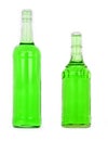 Bottles filled with green liquid