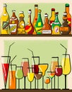 Bottles and glass