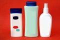 Bottles of hair spray & body lotions Royalty Free Stock Photo