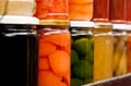 Bottles of homemade fruit sweets.