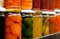 Bottles of homemade fruit sweets.