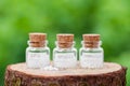 Bottles with homeopathy globules Royalty Free Stock Photo