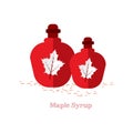 Bottles of maple syrup Royalty Free Stock Photo
