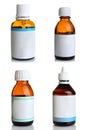 Bottles with medicines, collage Royalty Free Stock Photo