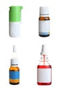 Bottles with medicines, collage Royalty Free Stock Photo