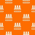 Bottles milk pattern vector orange