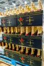 Bottles of Moet Chandon Champagne for sale Royalty Free Stock Photo