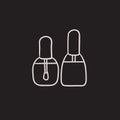 Bottles of nail polish sketch icon. Royalty Free Stock Photo
