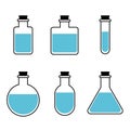 Bottles of potion. For web, game, science and medical