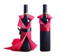 Bottles of red wine isolated on a white background Royalty Free Stock Photo