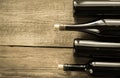 Bottles with red wine Royalty Free Stock Photo