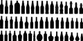 Bottles silhouette 1 (+ vector) Royalty Free Stock Photo