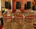 Bottles of Smirnoff Vodka