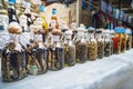 Bottles of snake and scorpion hard liquor exposed in a street shop in Laos