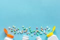 Various colorful pills Royalty Free Stock Photo