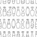 Bottles white seamless paths pattern