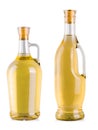 Bottles with white wine in a white background. Royalty Free Stock Photo