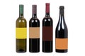 Bottles of wine with blank label Royalty Free Stock Photo