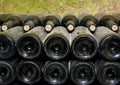 Bottles in wine cellar Royalty Free Stock Photo